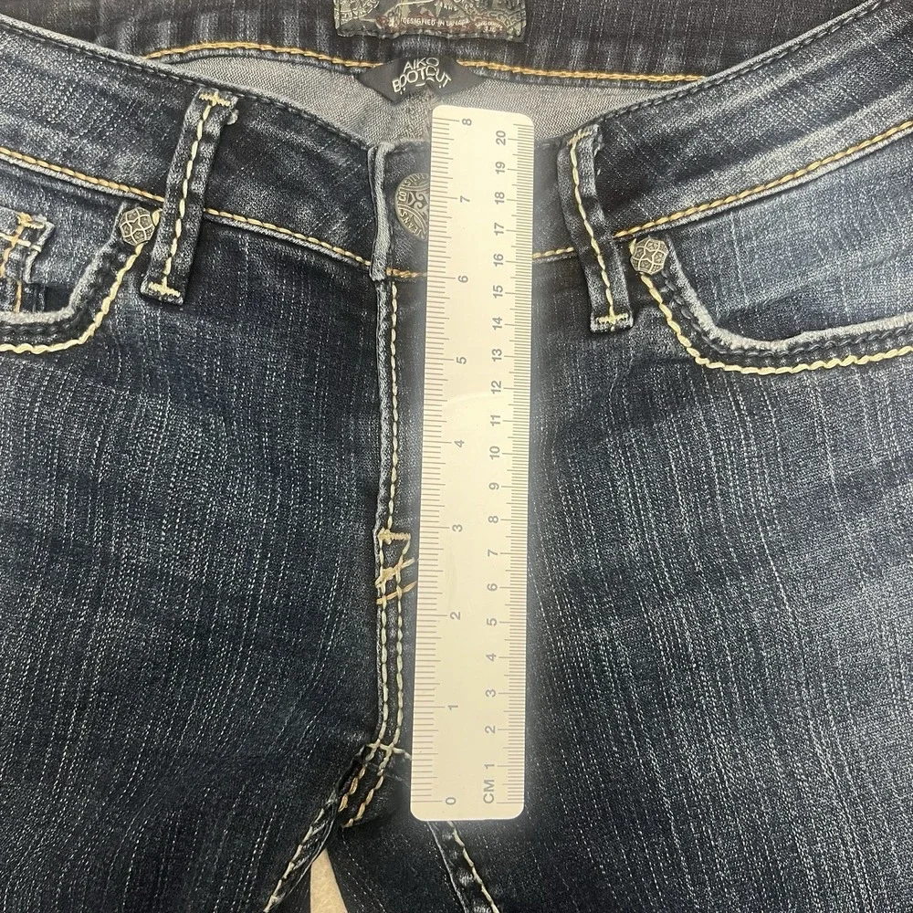 Silver Jeans Womens 28X31 Aiko‎ Mid Boot Dark Wash THICK STITCH - Picture 8 of 10